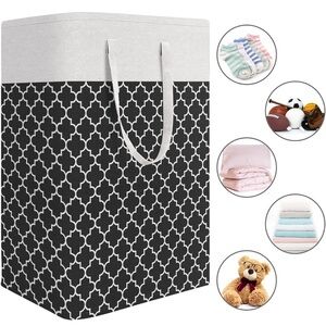 Homehacks Black and White Geometric Laundry Hamper